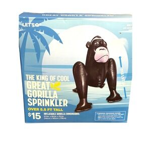 Lets Go King of Cool Great Gorilla Inflatable Sprinkler 5.5ft Tall K2418085